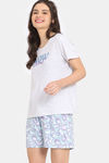 Rosaline Disco Daze Knit Cotton Shorts Set - Ancient Water — thumbnail 2